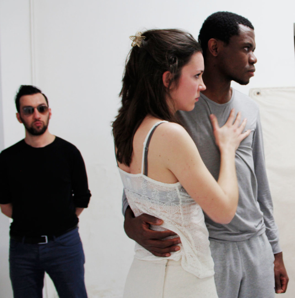 Luca Paglia, Leonie Renée Klein and Héza Botto as 'Jago, Desdemona and Othello'''